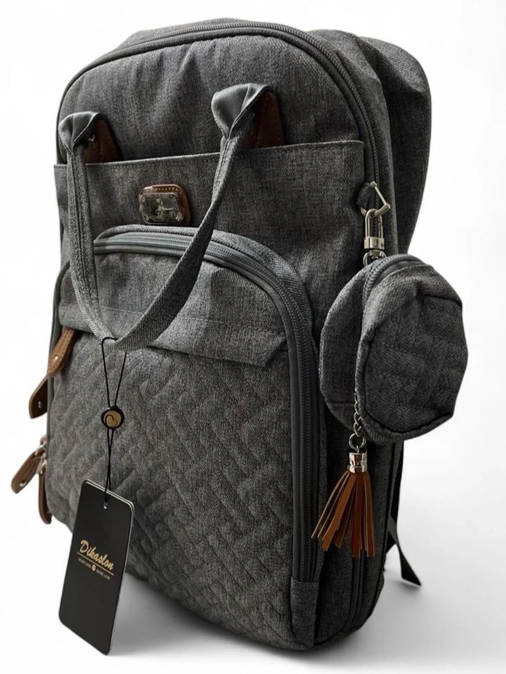 Luxury Unisex Diaper Bag Dikaslon Multiple Pocket Changing Pad Pacifier Case NWT